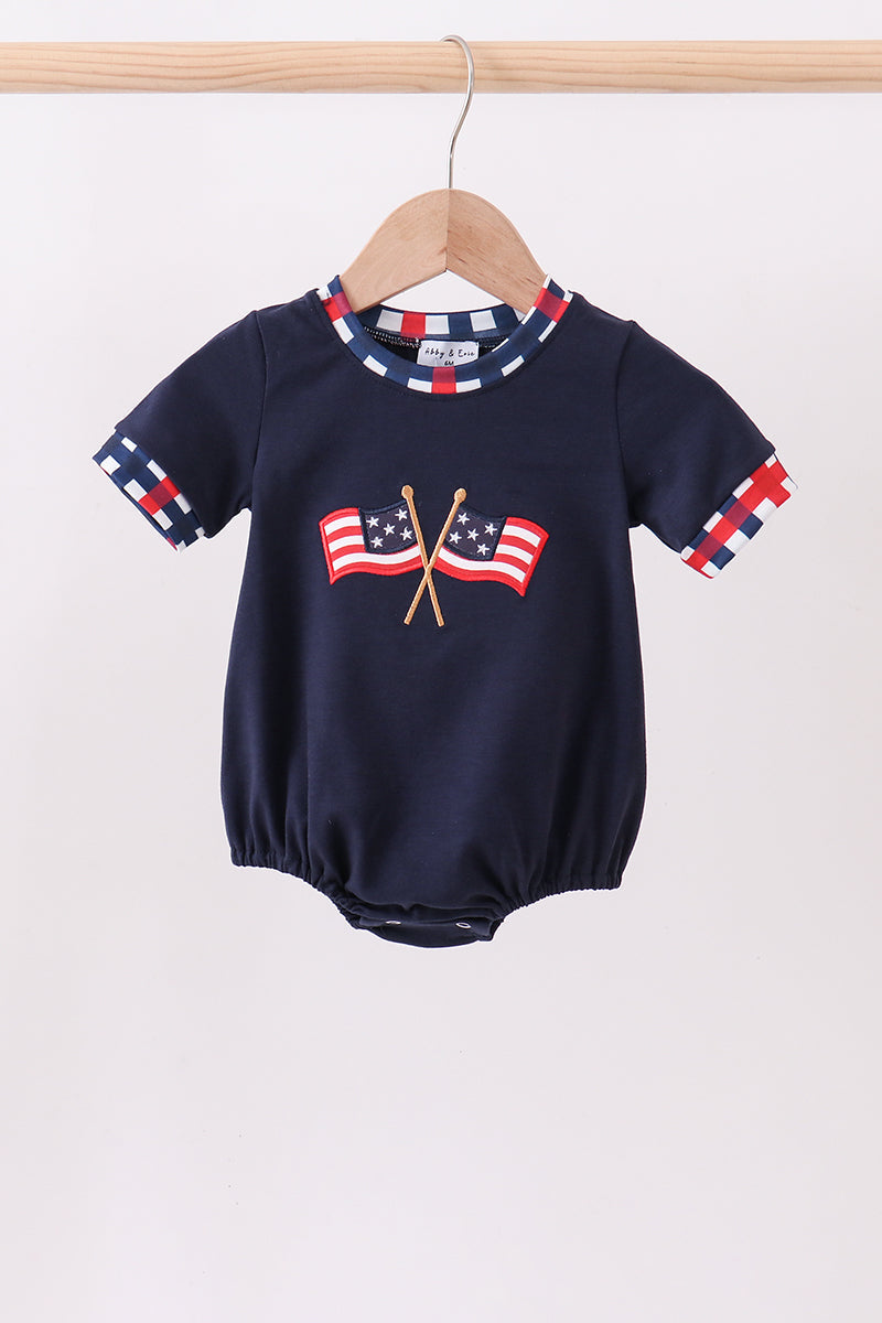 Navy Flag Gingham Bubble