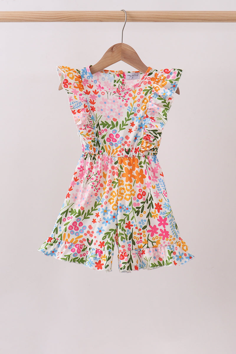 Summer Floral Ruffle Jumpsuit