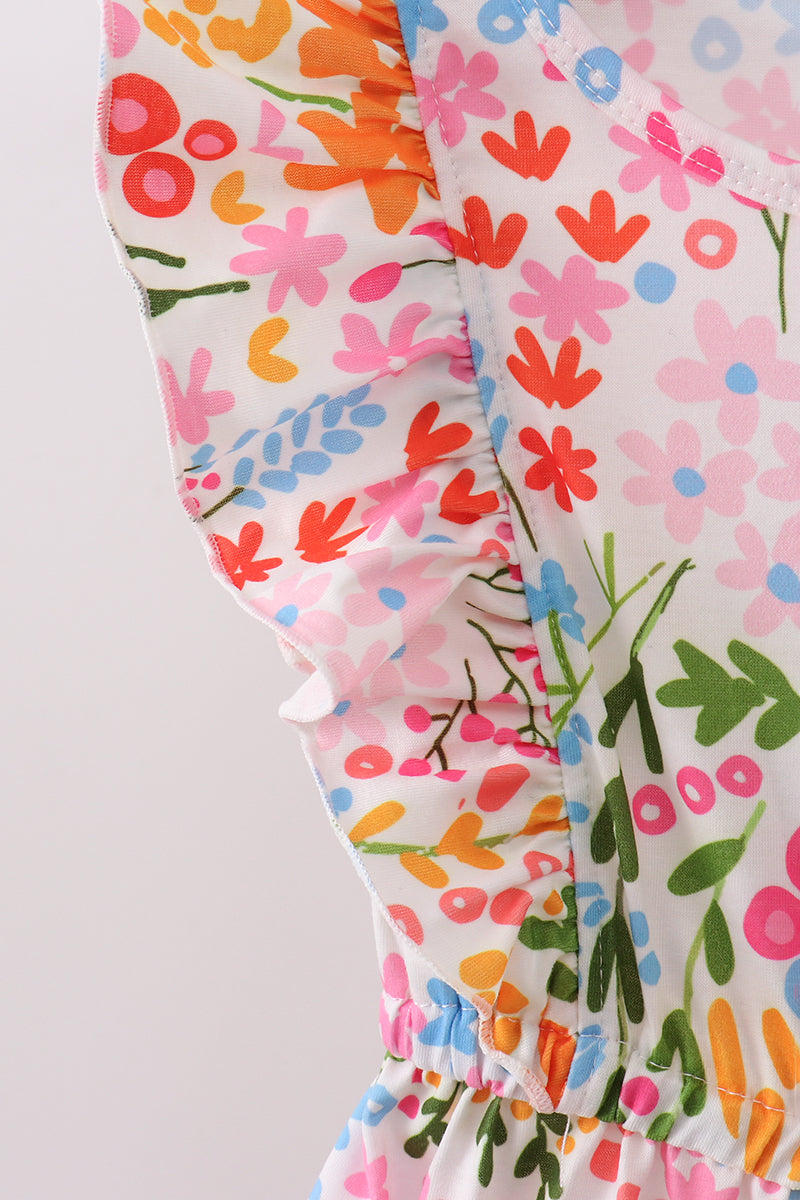 Summer Floral Ruffle Jumpsuit