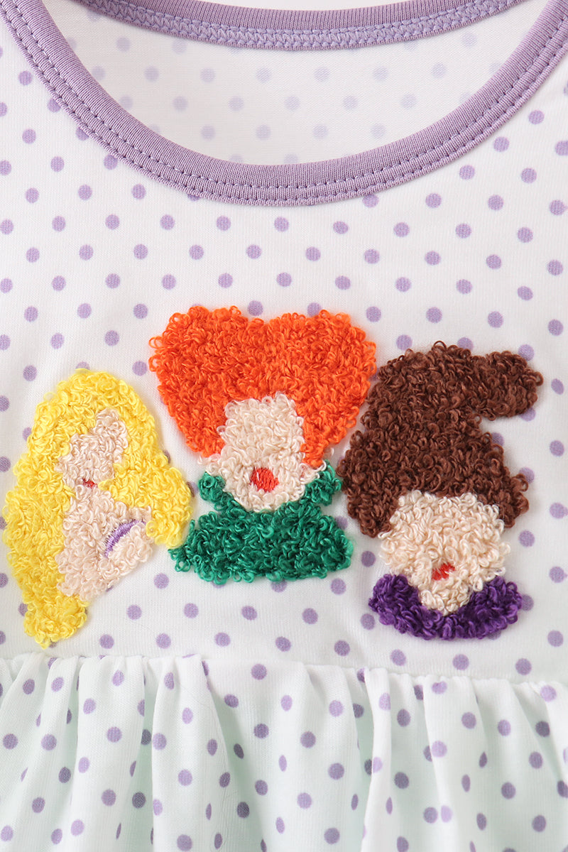 Hocus Pocus French Knot Ruffle Bubble