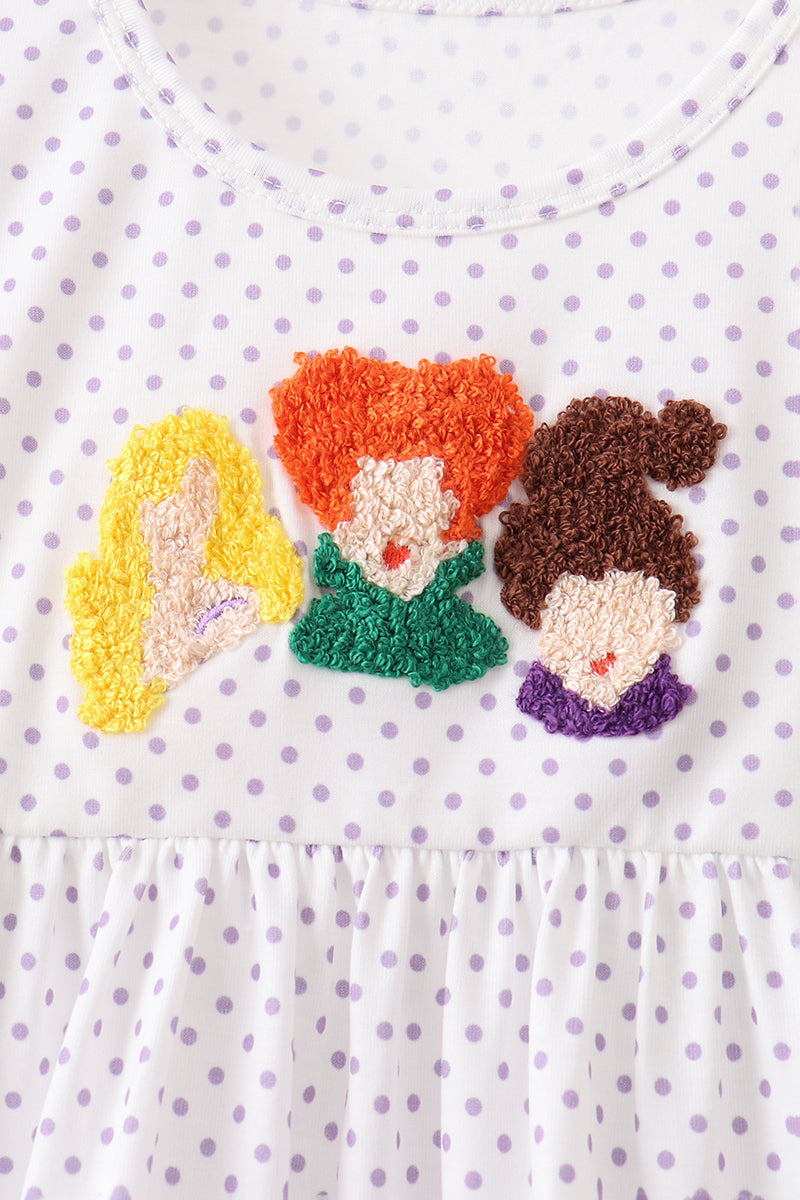 Hocus Pocus French Knot Ruffle Pants Set