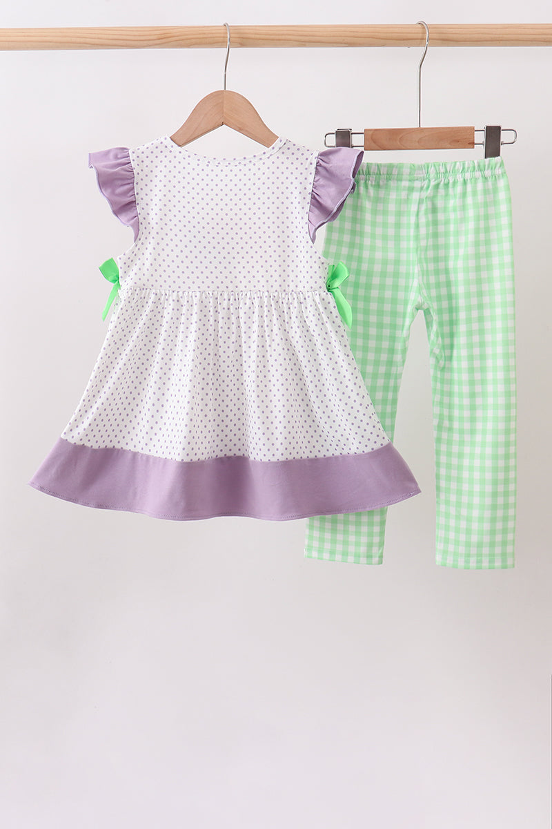Hocus Pocus French Knot Ruffle Pants Set