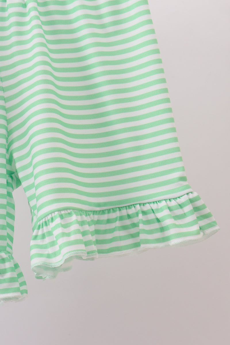 Hocus Pocus Applique Stripe Ruffle Shorts Set