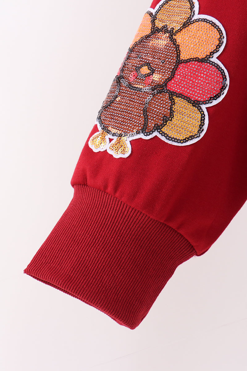 Rust Turkey Sequin Top