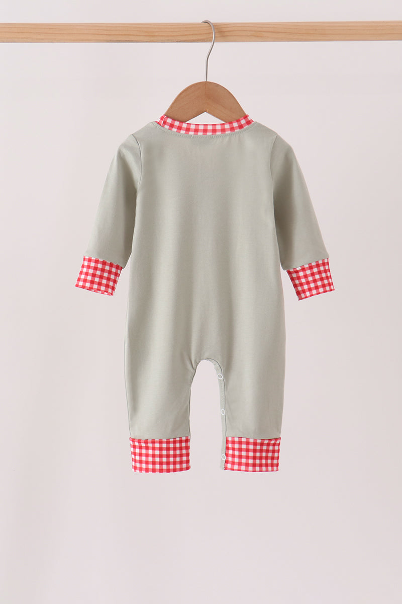 Santa Gingham Romper