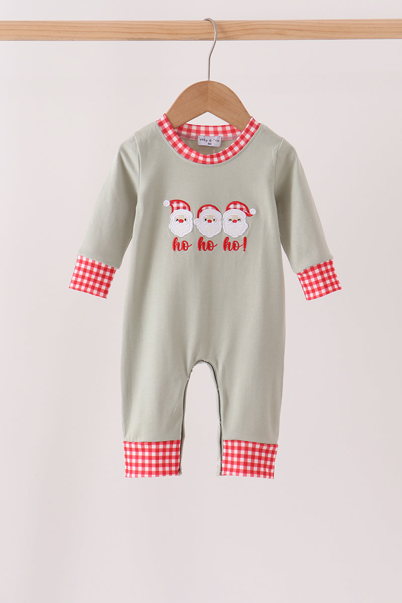 Santa Gingham Romper