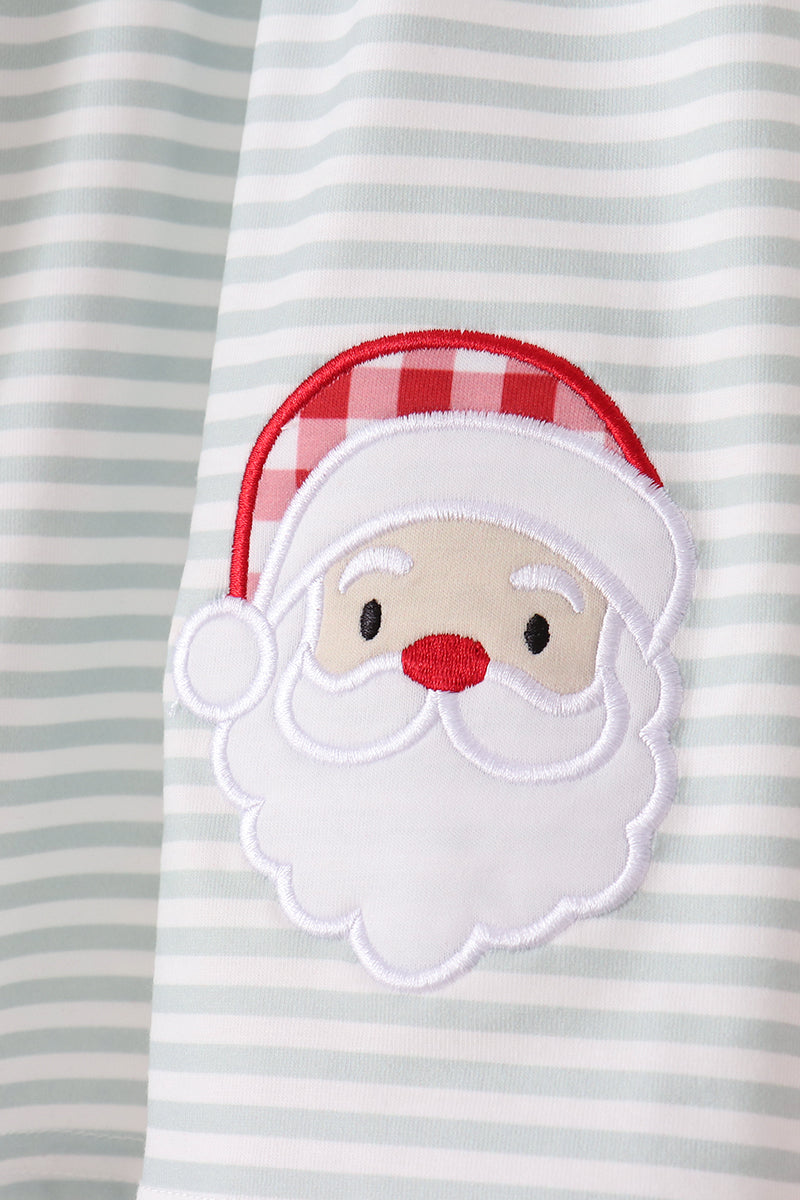 Santa Gingham Ruffle Pants Set