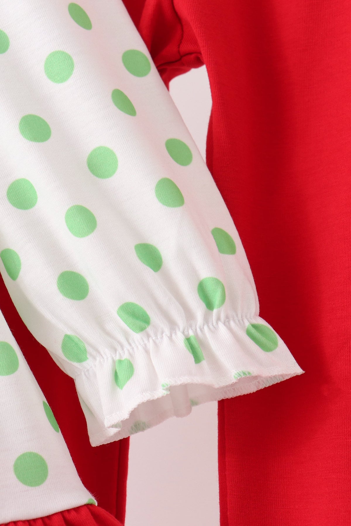 Green Dot Grinch Ruffle Pants Set