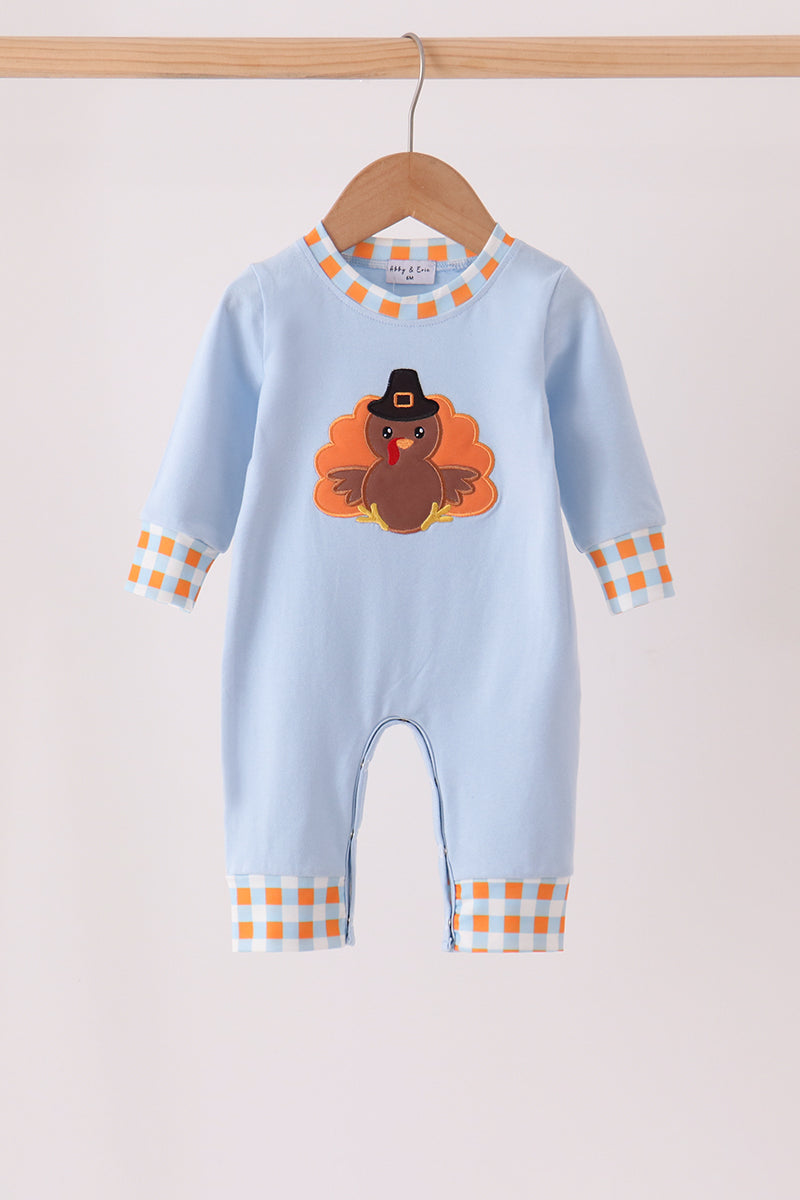 Blue Turkey Romper