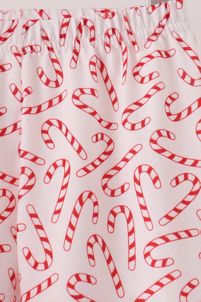 Candy Cane Sequin Ruffle Pants Set