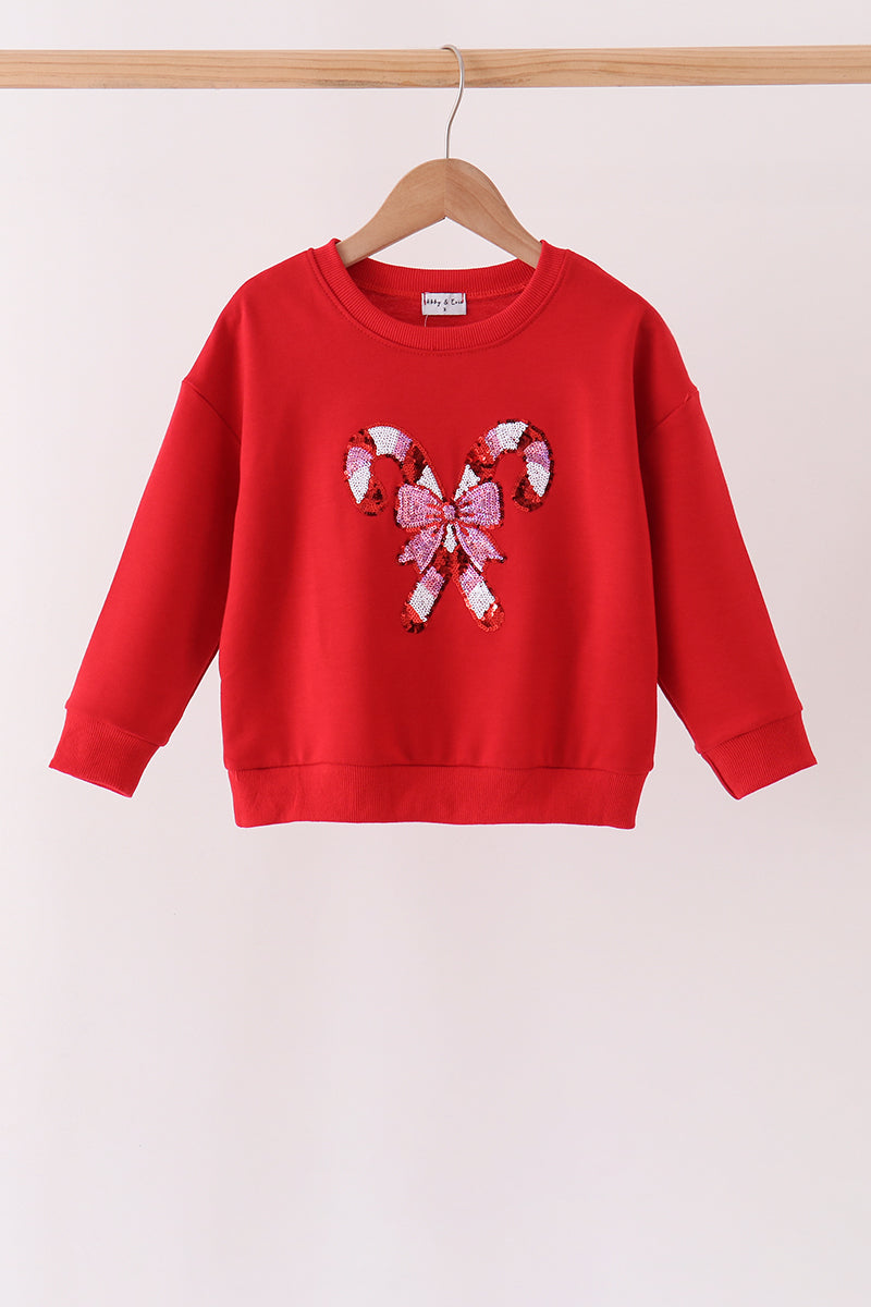 Candy Cane Sequin Sweatshirt