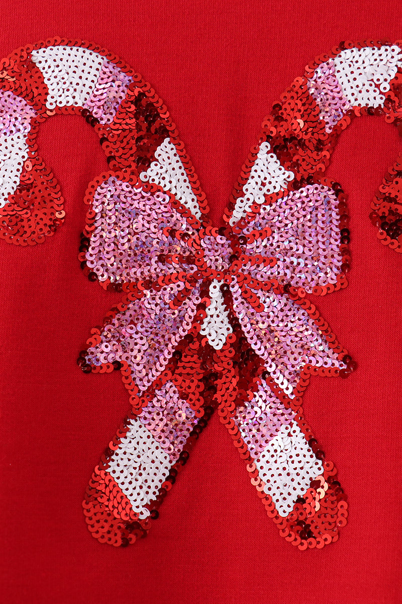Candy Cane Sequin Sweatshirt