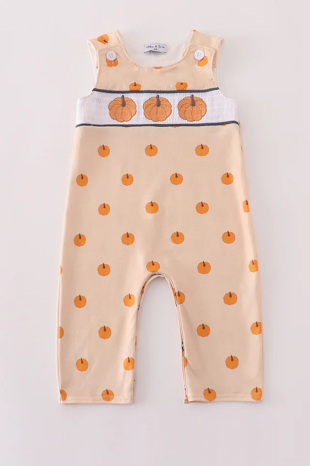 Pumpkin Embroidery Smocked Jonjon