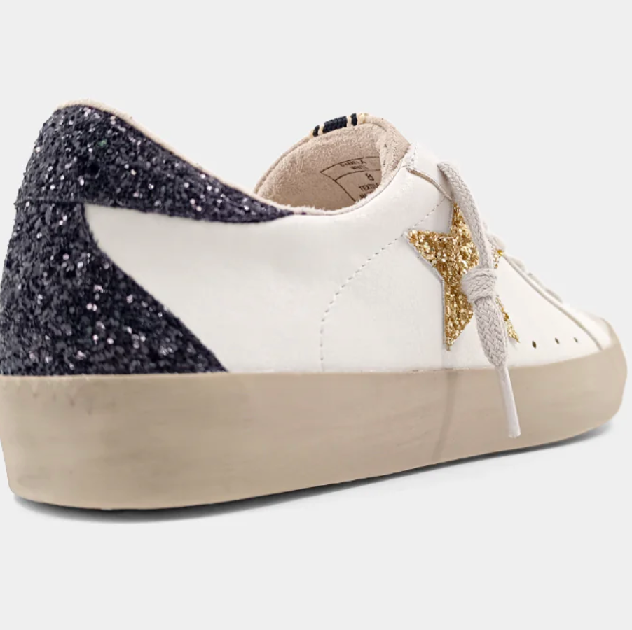 Shushop Black, Gold, White Pamela Sneakers