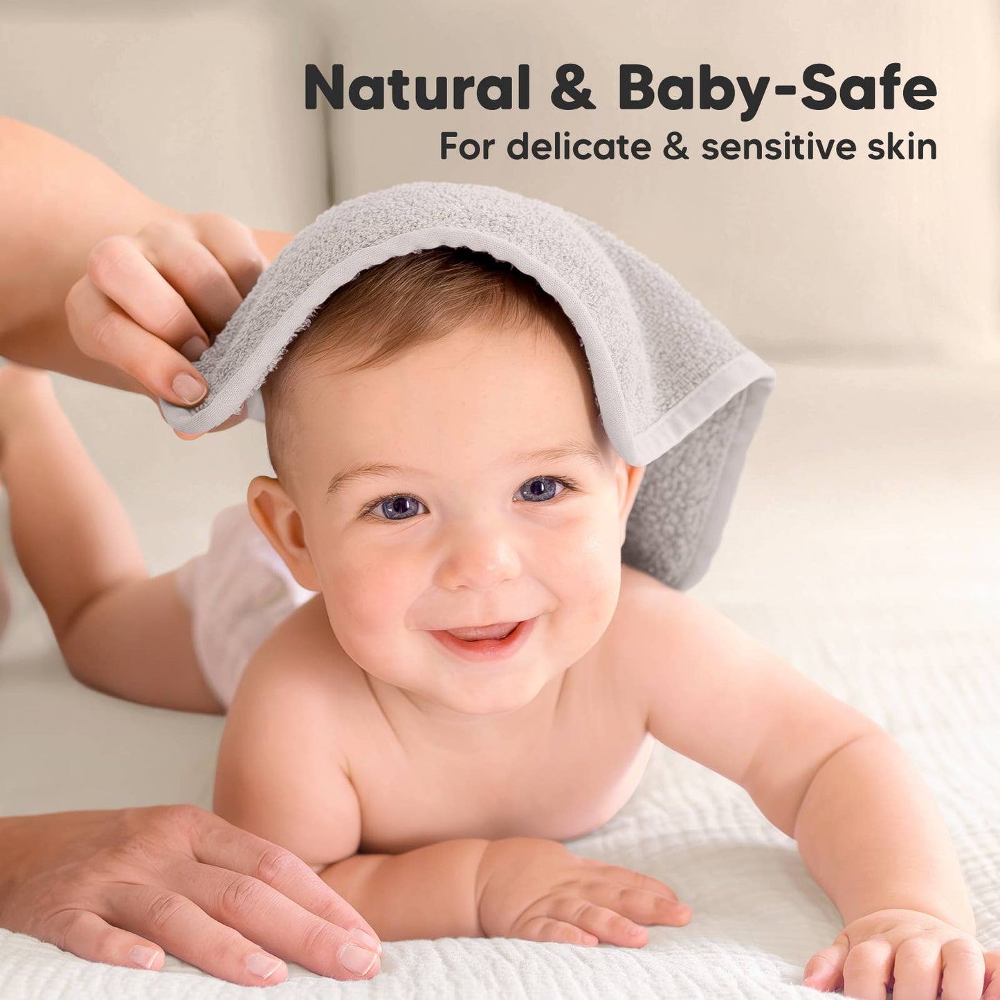 6-Pack Baby Wash Cloths: Heather