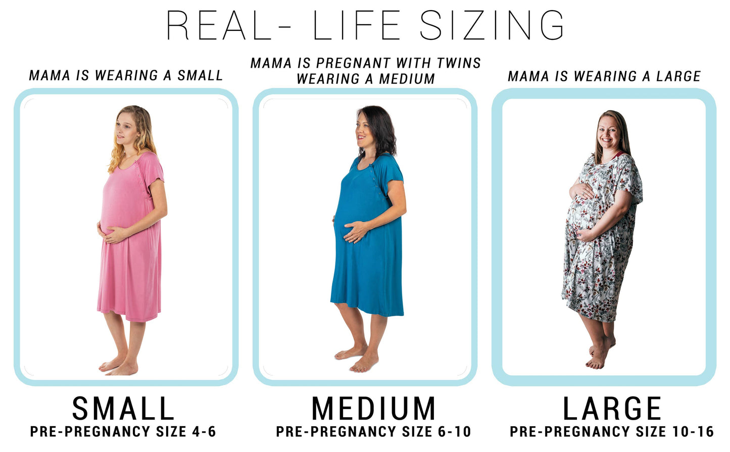 Rose Maternity Mommy Labor and Delivery/ Nursing Gown