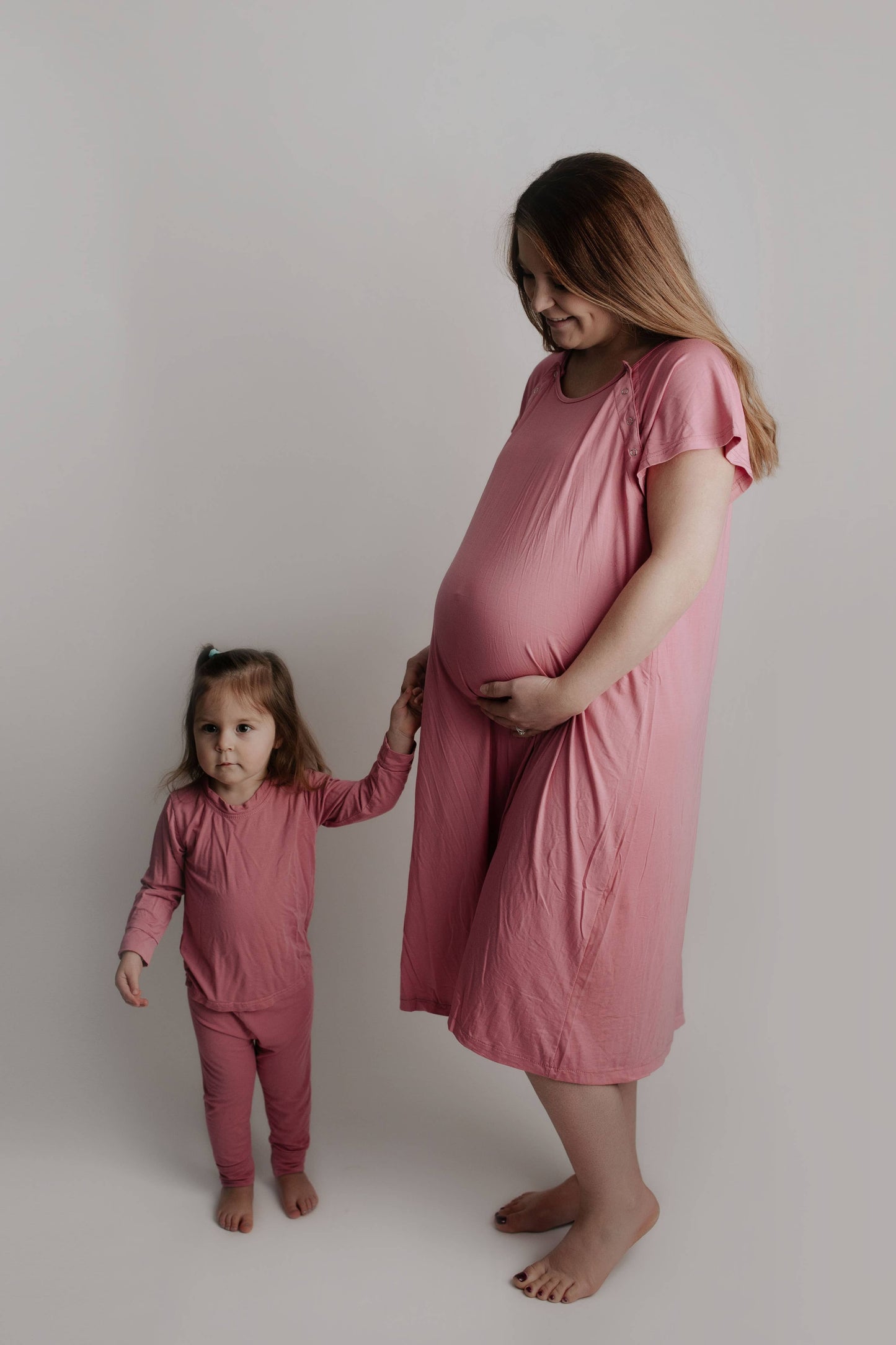 Rose Maternity Mommy Labor and Delivery/ Nursing Gown