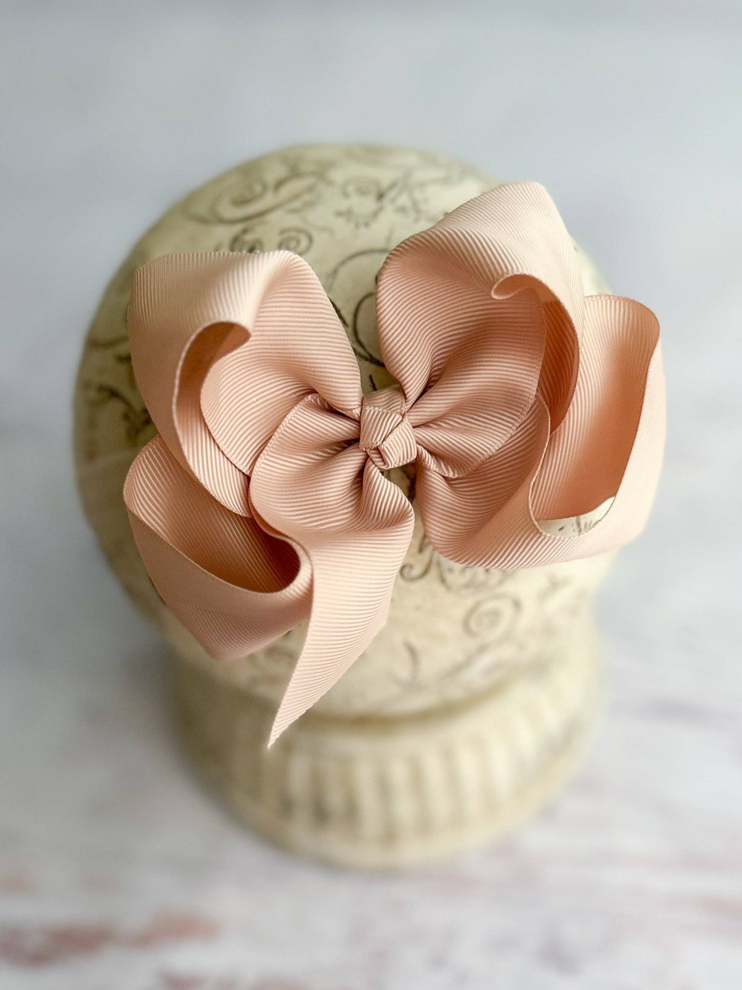Classic Grosgrain Hair Bow - Satin Headband - 4.5": Red
