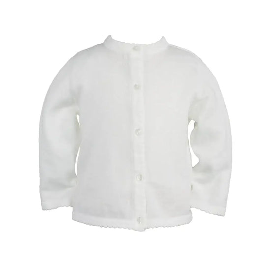 Scalloped Edge Cardigan Sweater