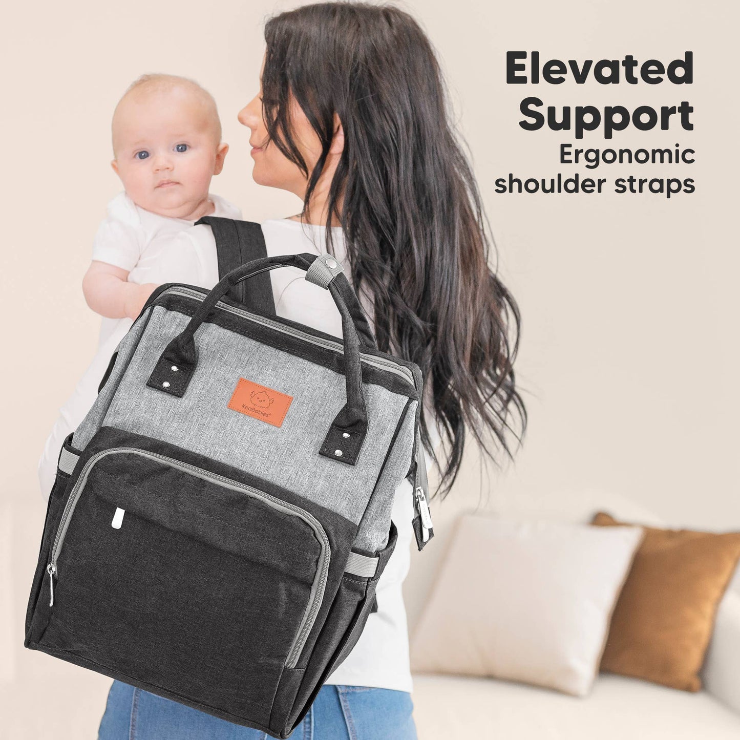 Original Diaper Bag Backpack, Baby Bags with Changing Pad: Graphite