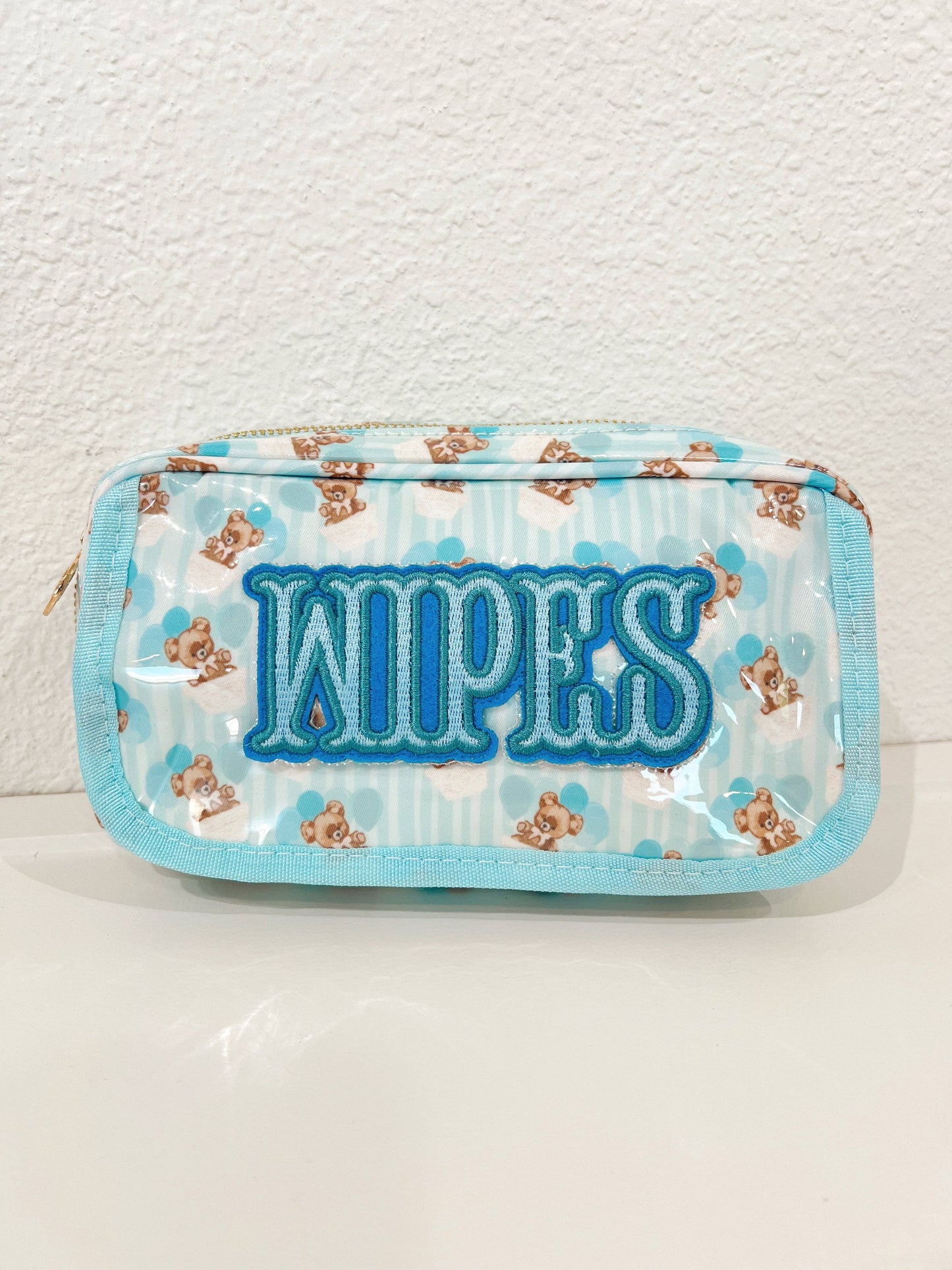 Wipes Pouch - Clear Coat Bag: Blue