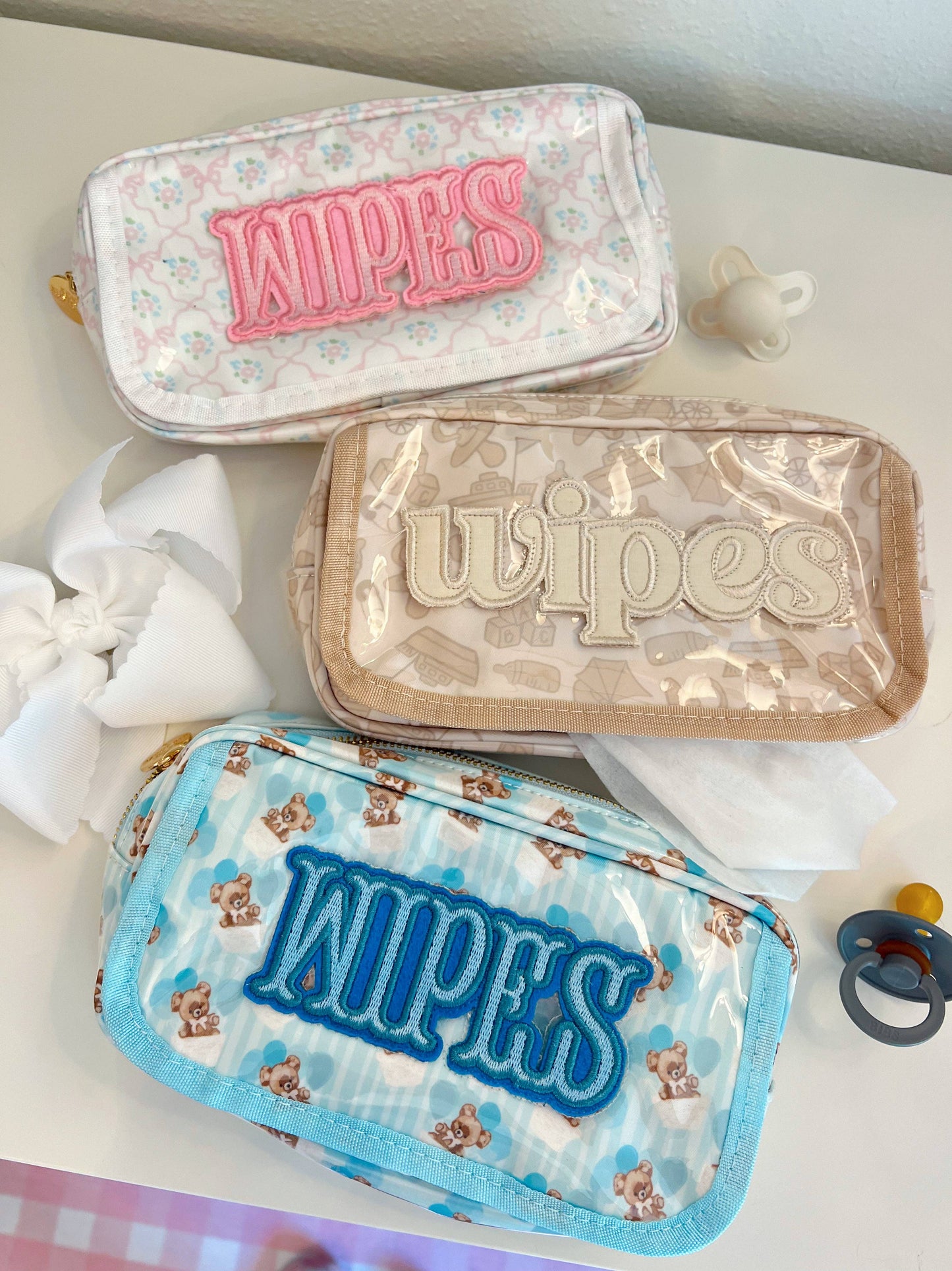 Wipes Pouch - Clear Coat Bag: Blue