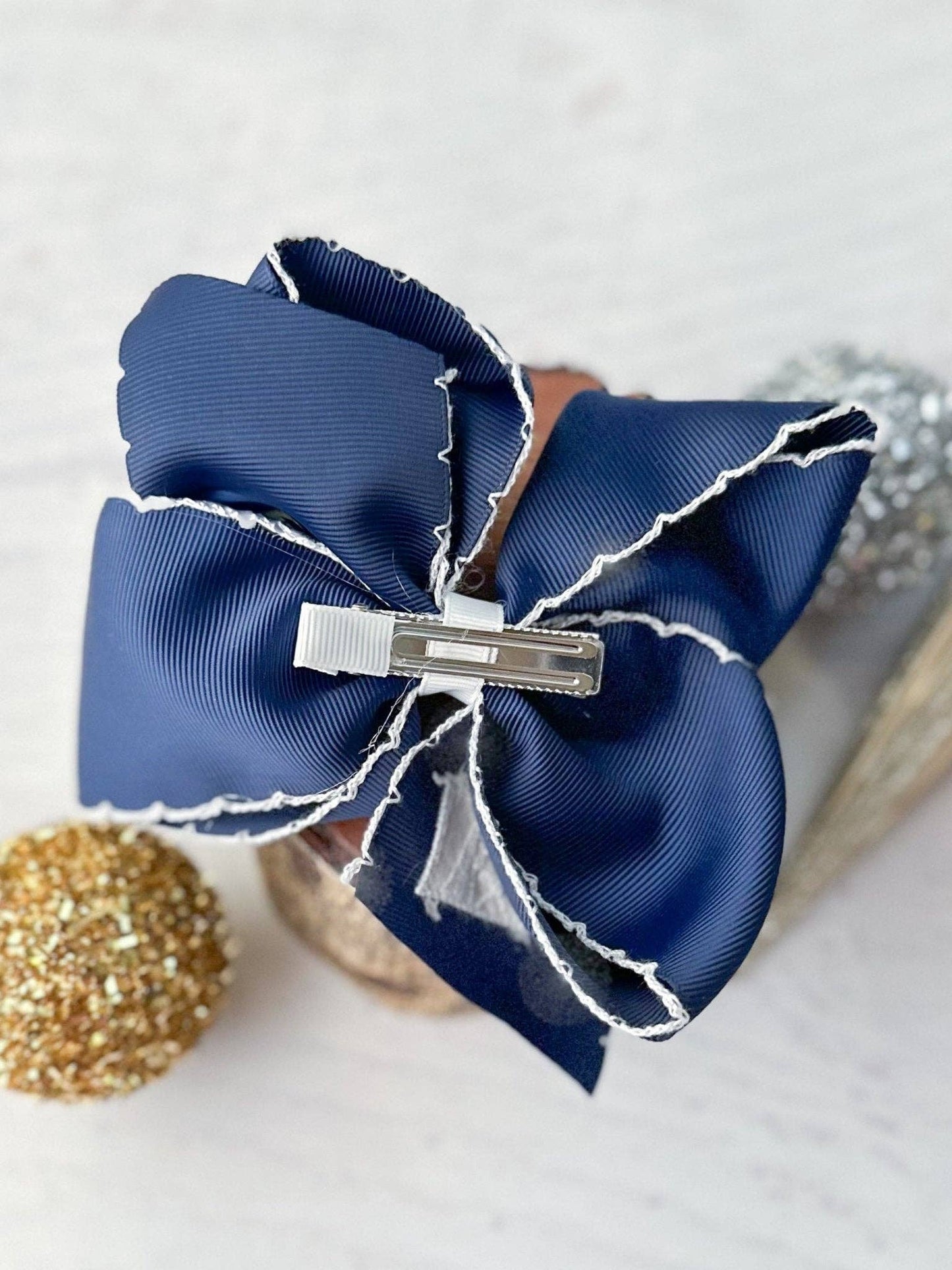 Nativity Scene Embroidered Hair Bow | Clip or Headband: Headband