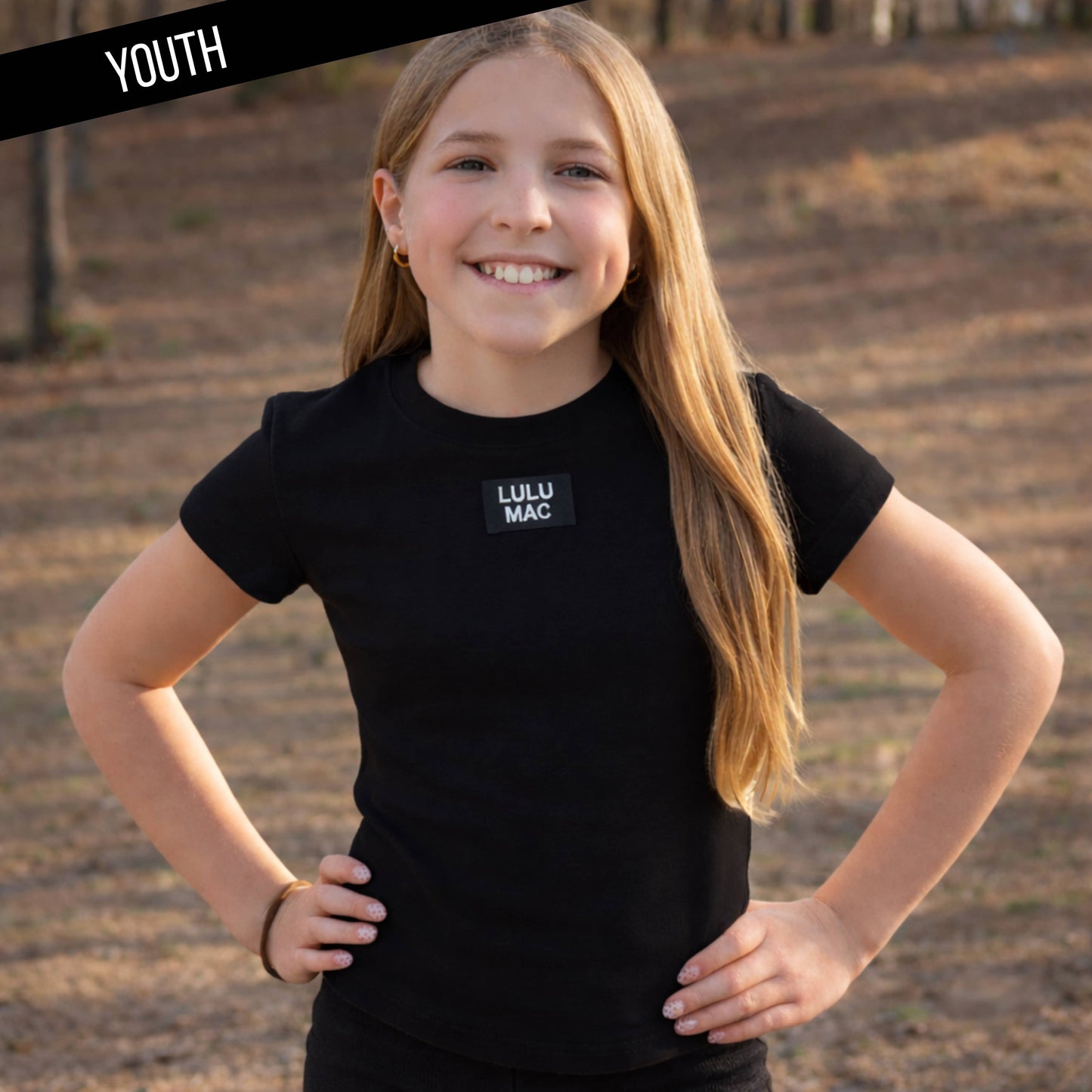 Kids Baby Doll Top - Black