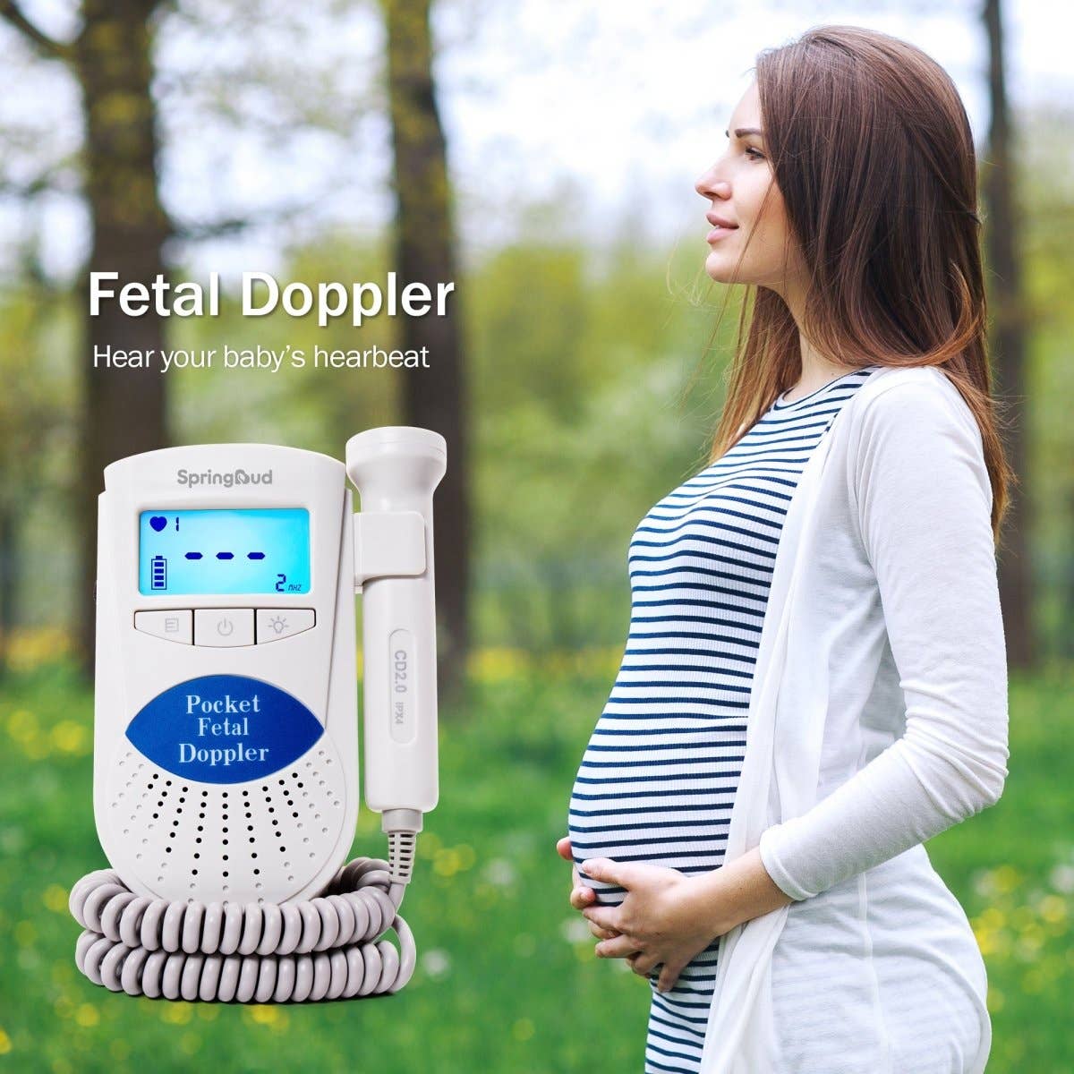 SpringBud FD-300B Fetal Doppler Baby Heartbeat Monitor