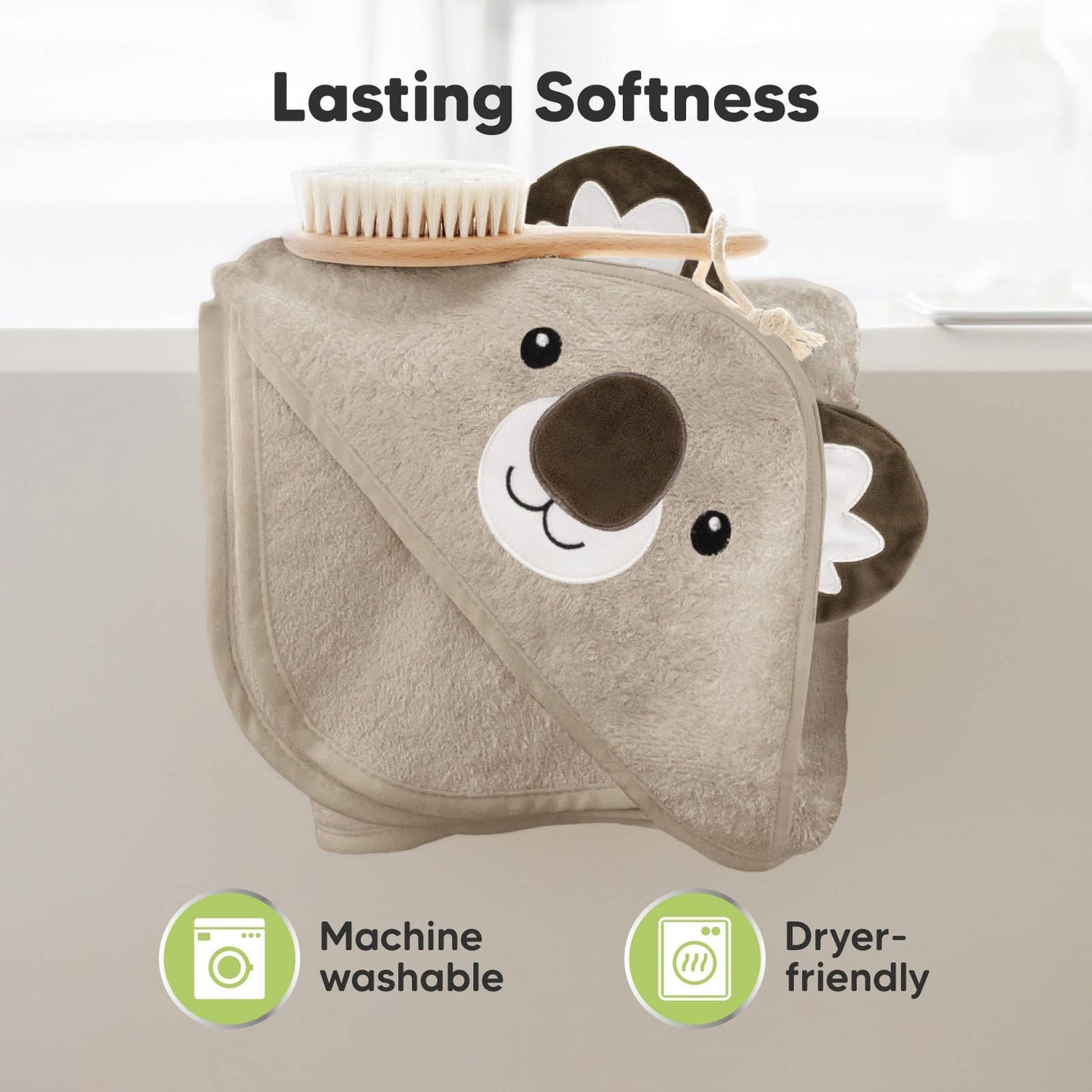 KeaBabies Cuddle Baby Hooded Towel: Koala