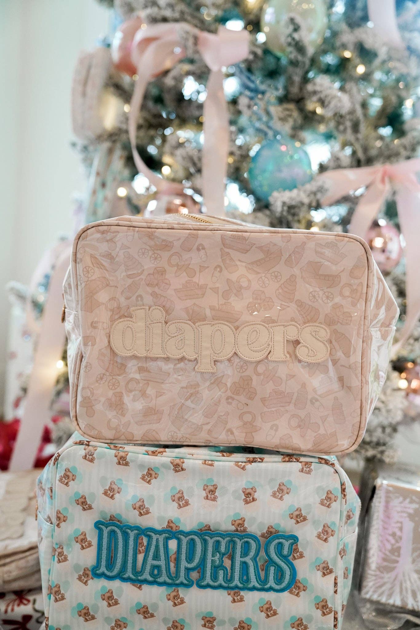 Diapers XL - Clear Coat Bag: Pink