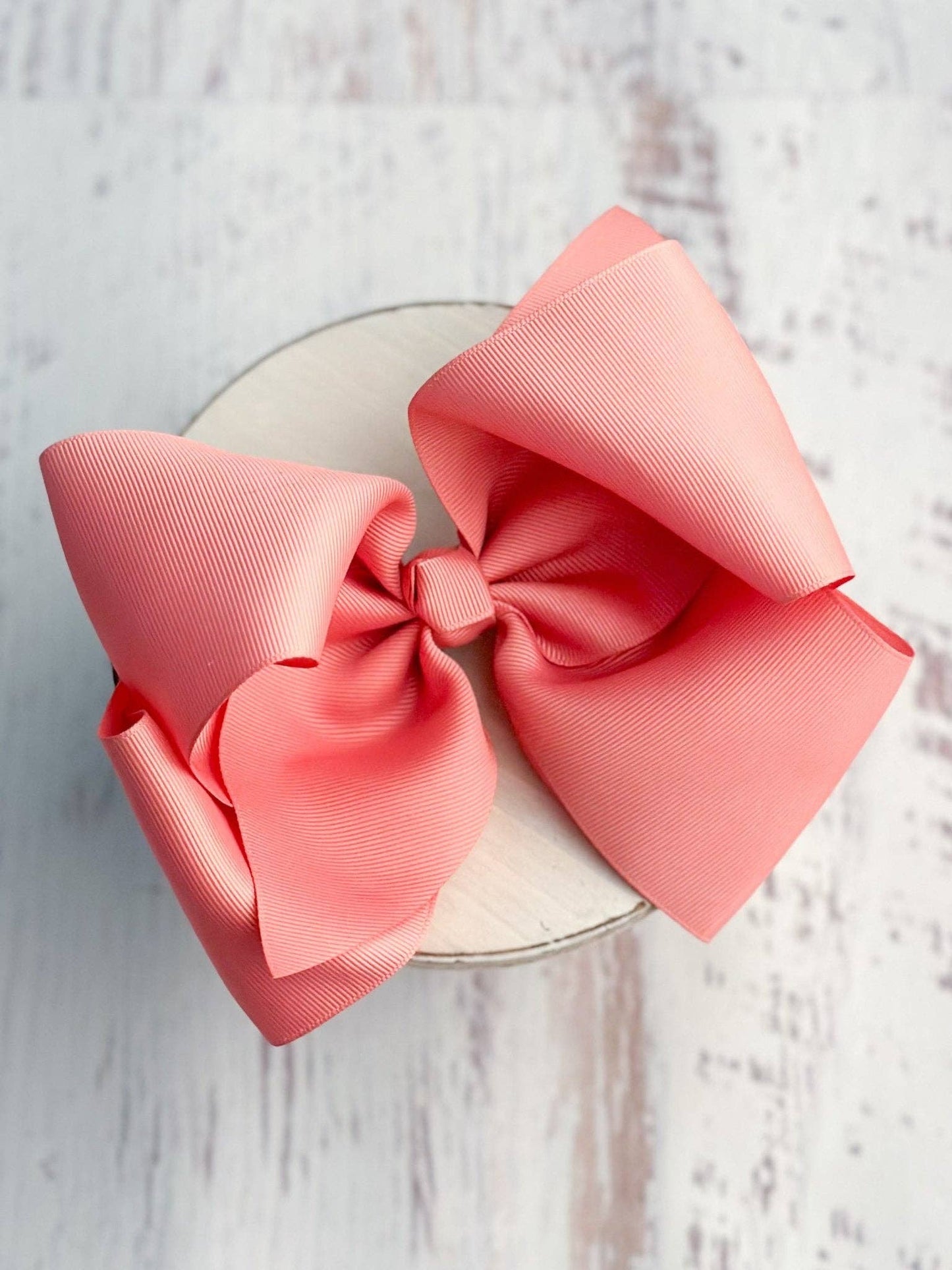 6.5" Texas Size Grosgrain Hair Bow | Alligator or French Clip: Alligator Clip / Mustard
