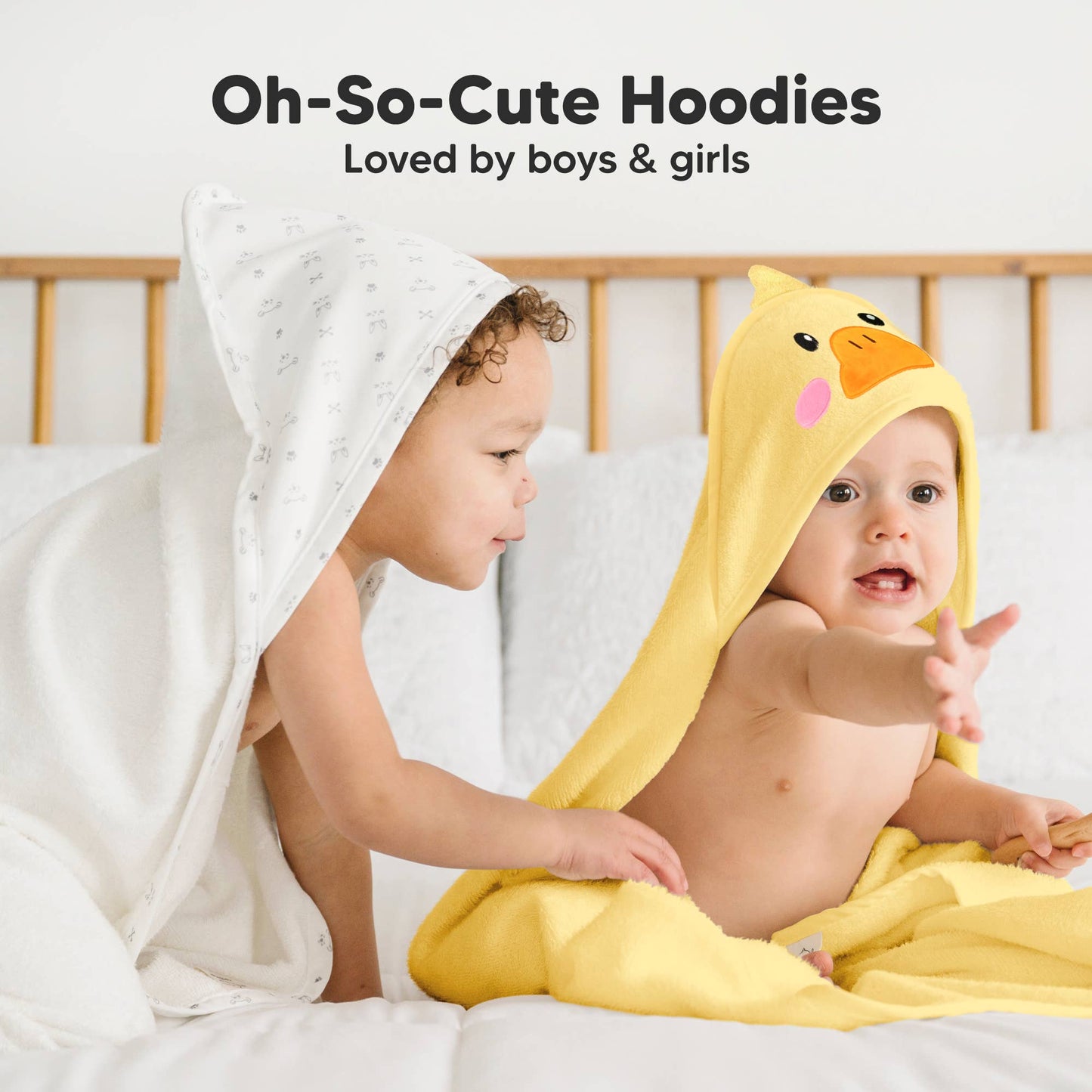 KeaBabies Cuddle Baby Hooded Towel: Duck / Regular