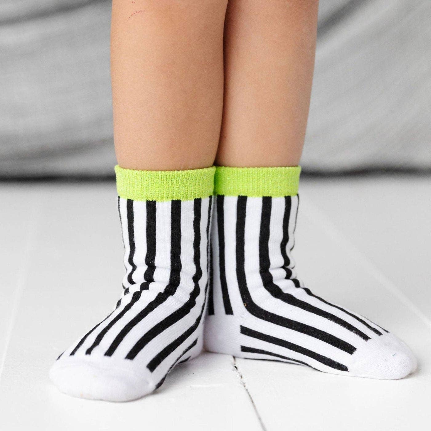Showtime Striped Midi Socks