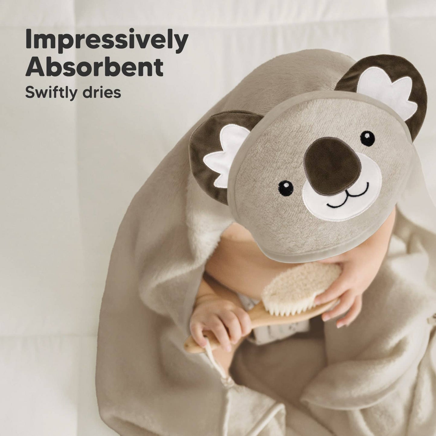 KeaBabies Cuddle Baby Hooded Towel: Koala