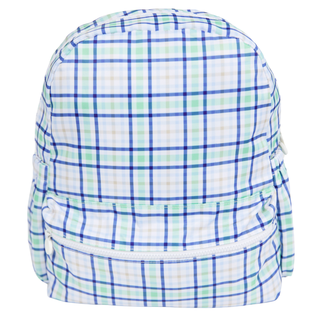 Nylon Backpack (Full Size): Light Pink Gingham