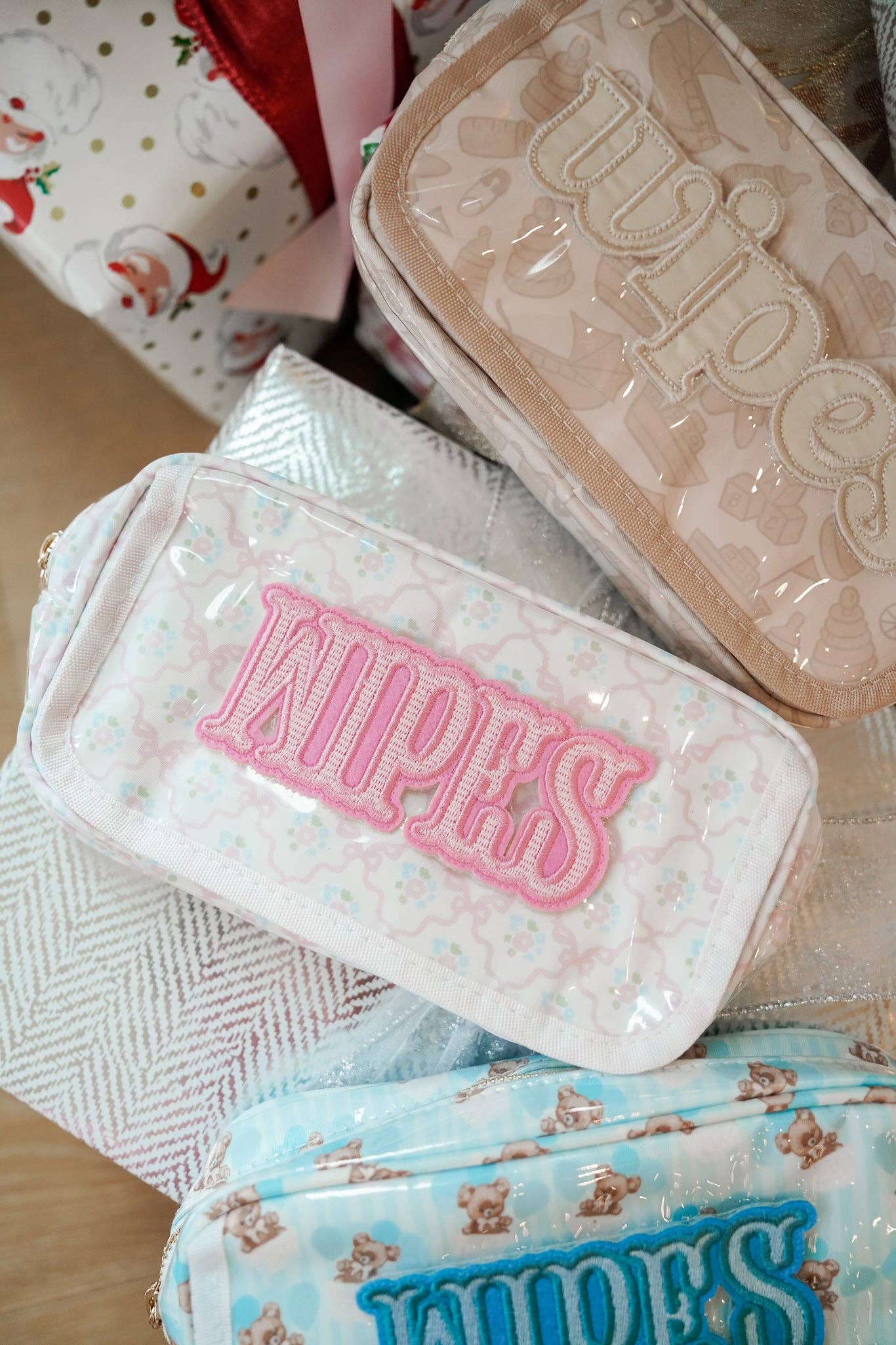 Wipes Pouch - Clear Coat Bag: Pink