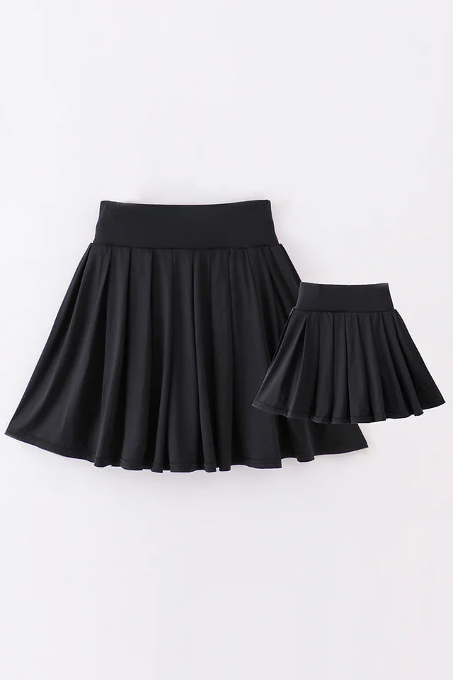 Black Pleated Skort