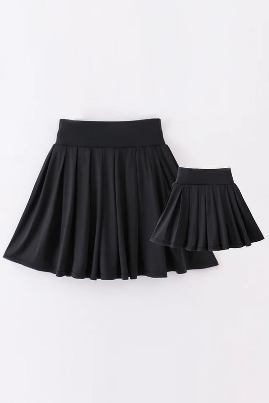 Black Pleated Skort