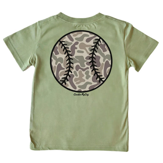 Boys' Camo Baseball Short Sleeve Tee