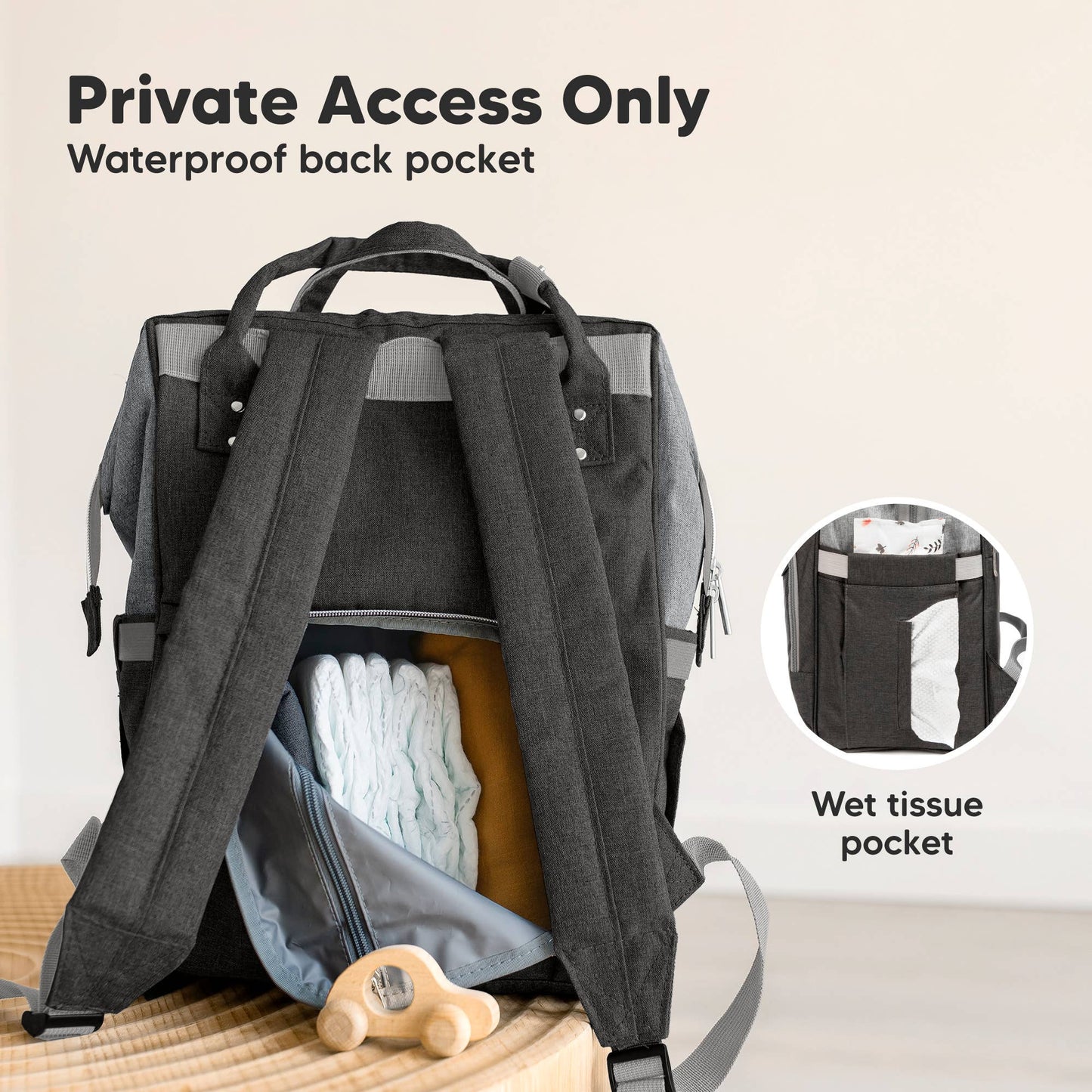 Original Diaper Bag Backpack, Baby Bags with Changing Pad: Graphite