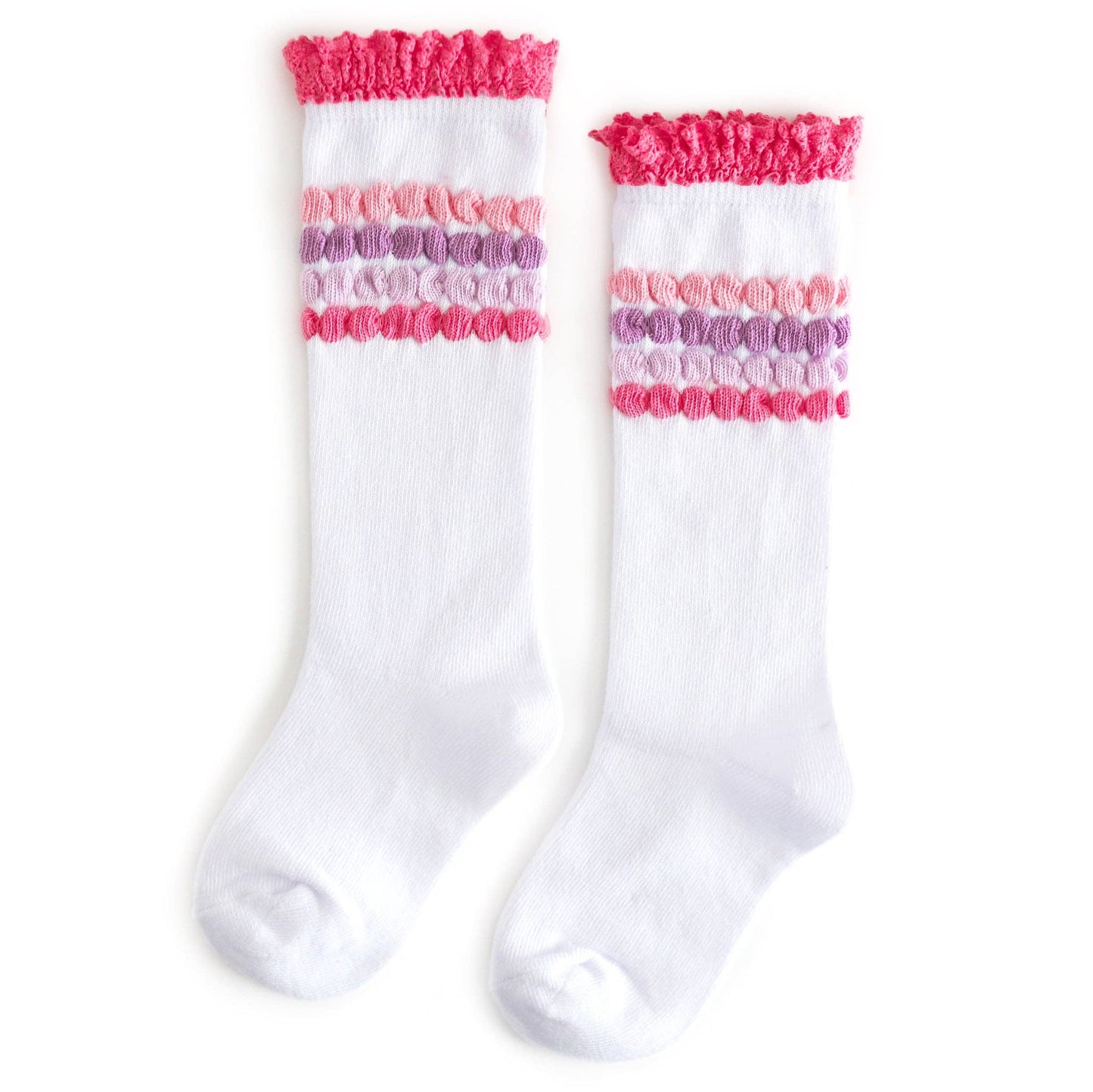 Darling Bubble Stripe Knee High Socks: 6-18 MONTHS