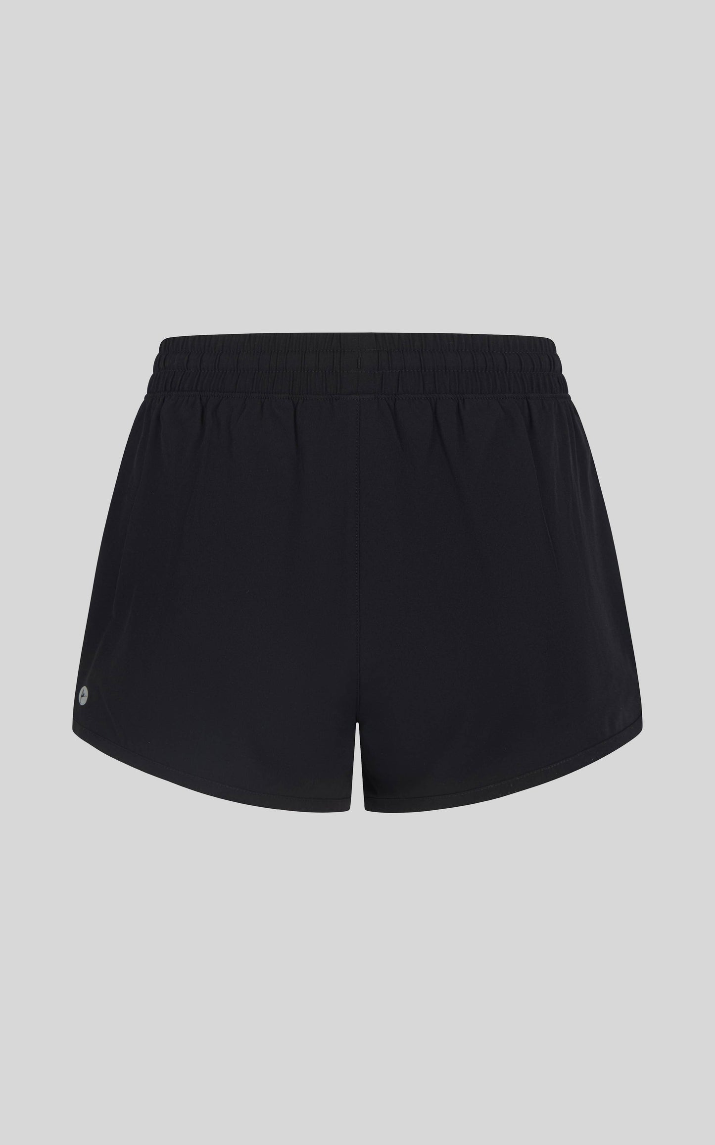 Girls Active Woven Running Shorts with Inner Panty: Black
