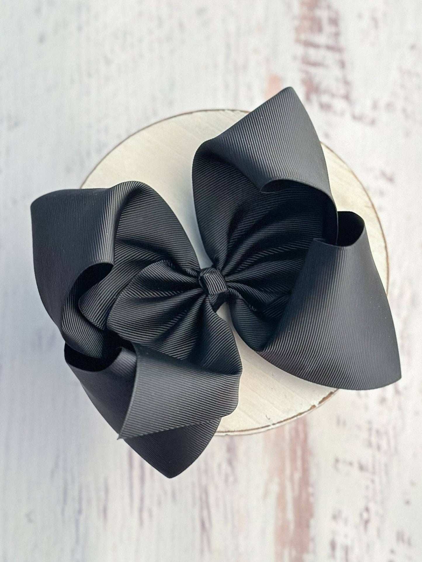 6.5" Texas Size Grosgrain Hair Bow | Alligator or French Clip: Alligator Clip / Light Pink