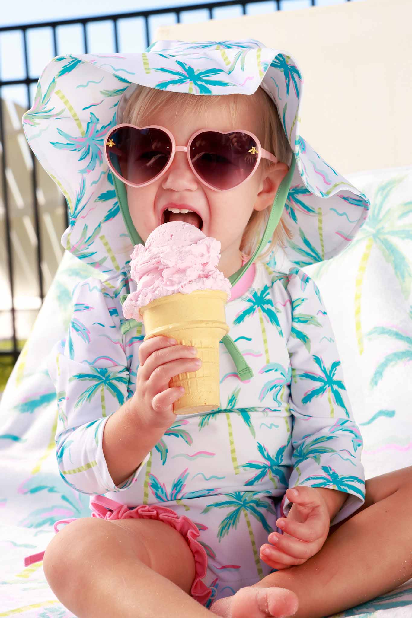 Printed Sun Hat | Blue Lagoon