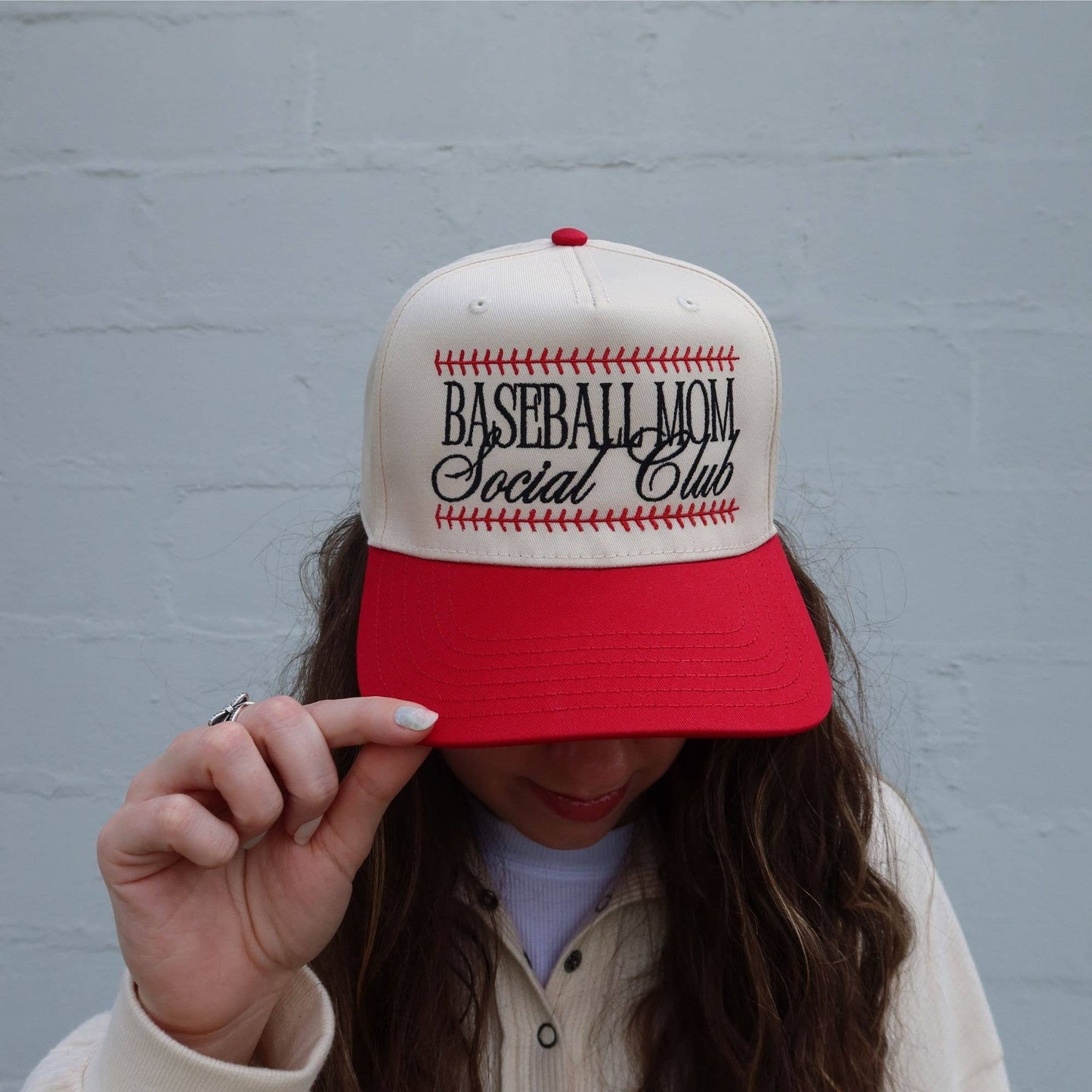 Baseball Mom Social Club Vintage Trucker Hat