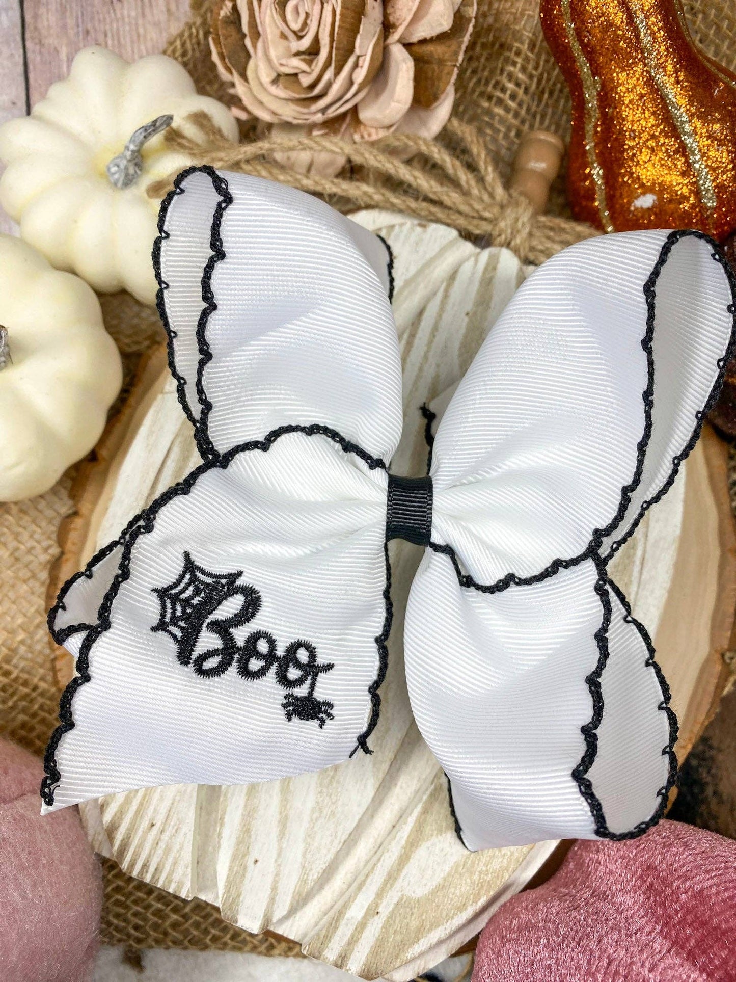 Boo Halloween Hair Bow | Clip