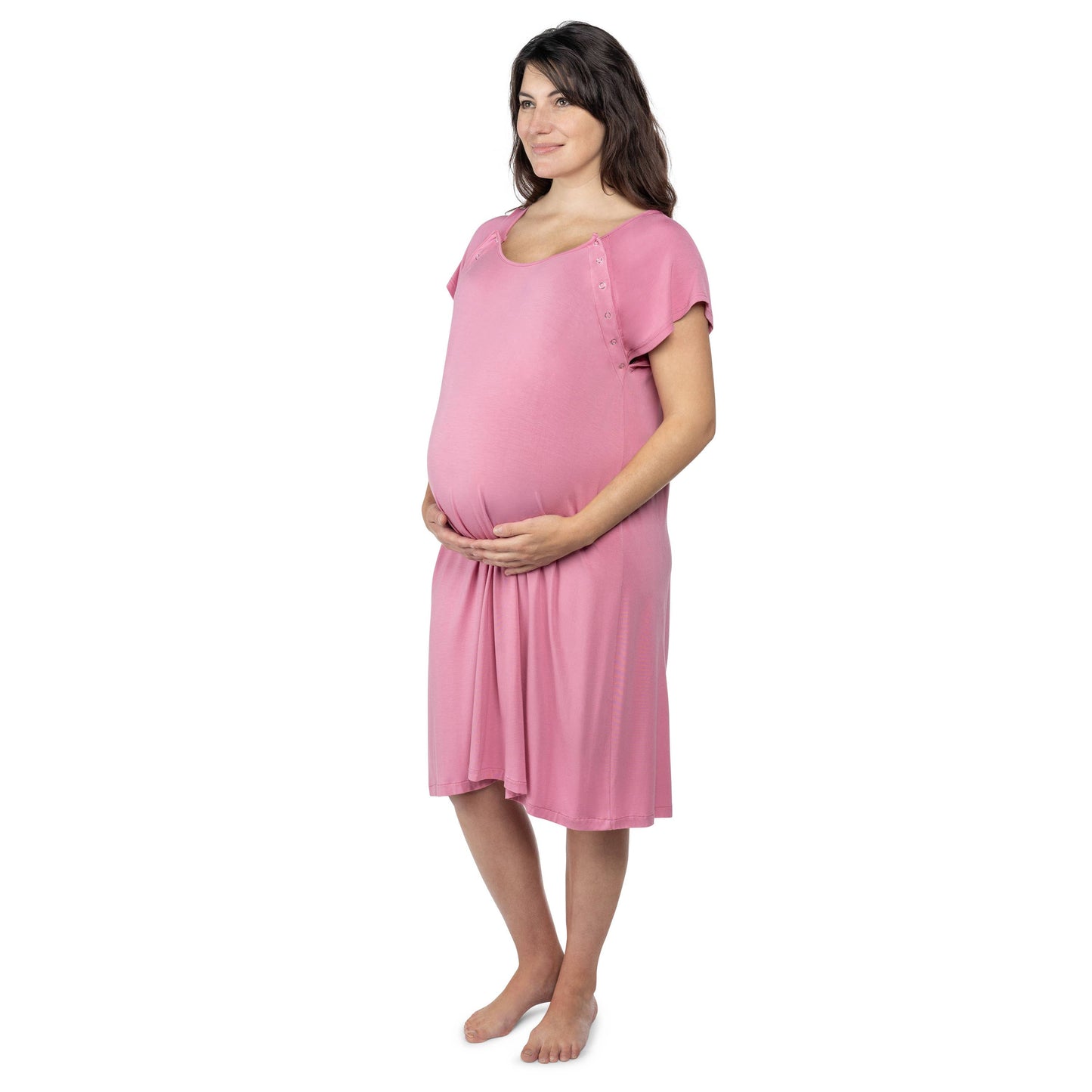 Rose Maternity Mommy Labor and Delivery/ Nursing Gown