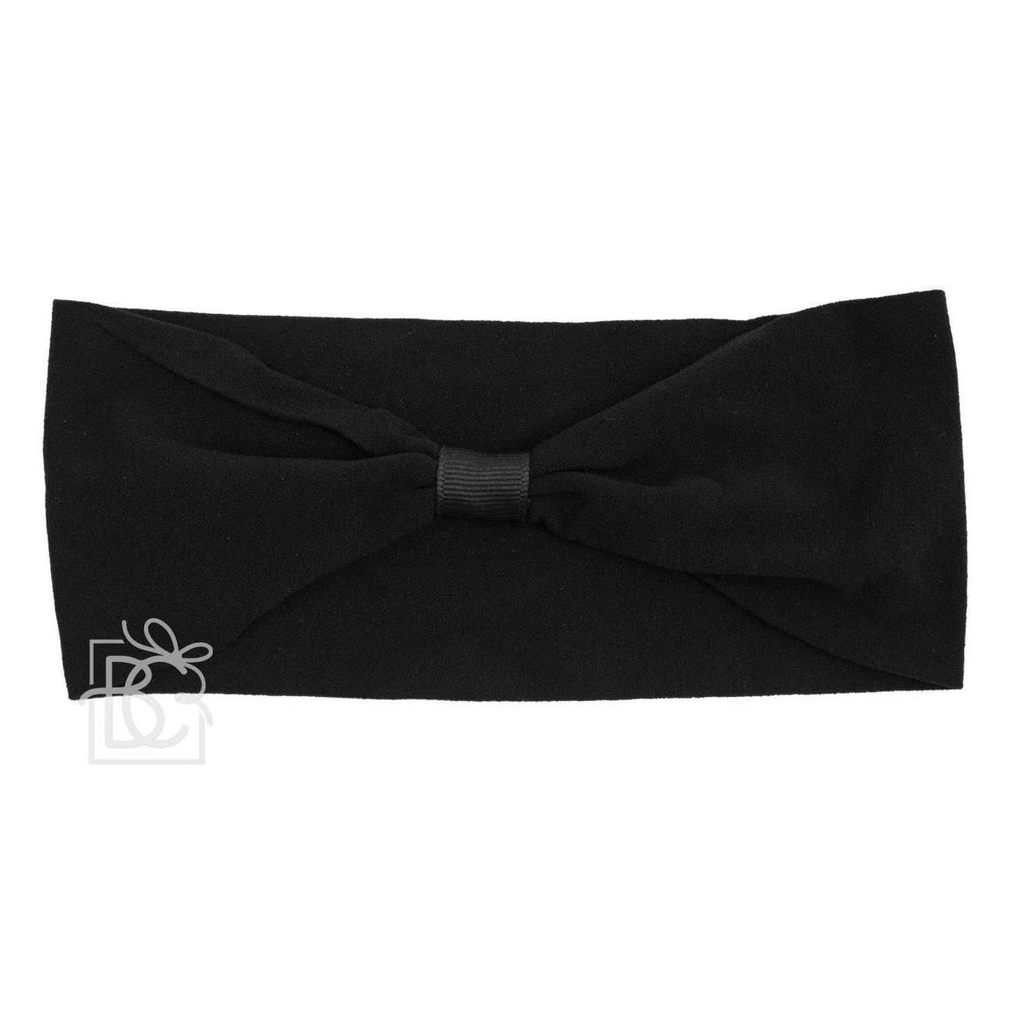 WIDE PANTYHOSE ADD-A-BOW HEADBAND: BLACK / 3+ Months