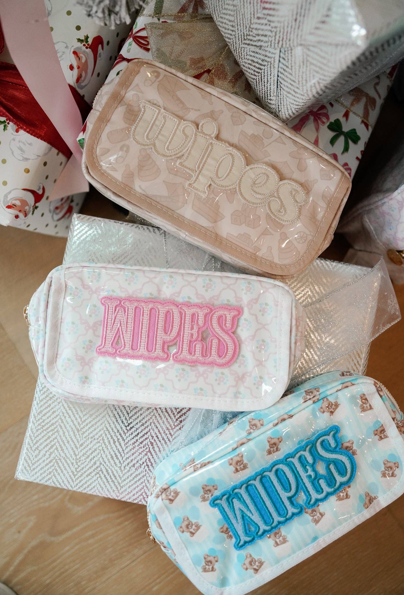 Wipes Pouch - Clear Coat Bag: Pink